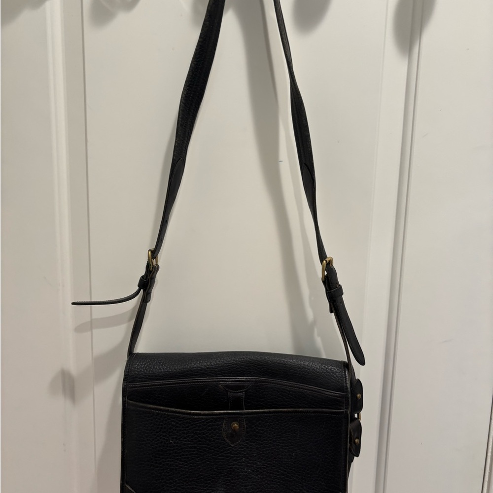 Black Leather Crossbody Bag
